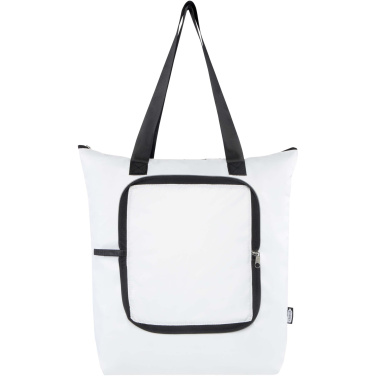 Logo trade promotional products image of: EcoFold RPET foldable tote cooler bag 15L