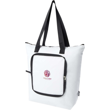 Logotrade corporate gift image of: EcoFold RPET foldable tote cooler bag 15L