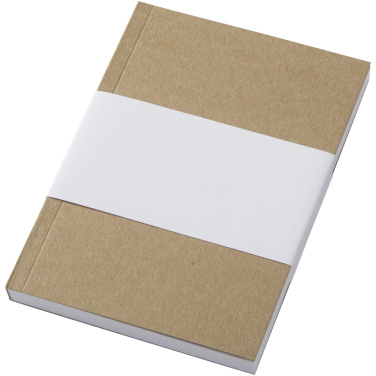 Logo trade promotional merchandise photo of: Novella Austen A6 recycled soft cover kraft notebook - 100 sheets