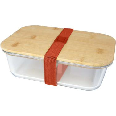 Logo trade corporate gifts picture of: Roby glass lunch box with bamboo lid