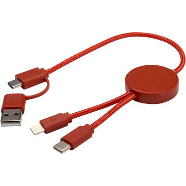 Logotrade promotional item picture of: Citala 5-in-1 recycled plastic 30 cm data sync and 27W fast charge cable
