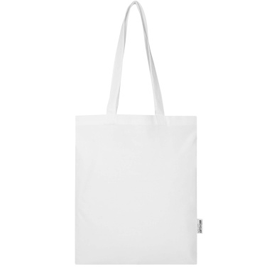 Logotrade promotional products photo of: Madras Blend 140 g/m² GRS recycled cotton tote bag 7L