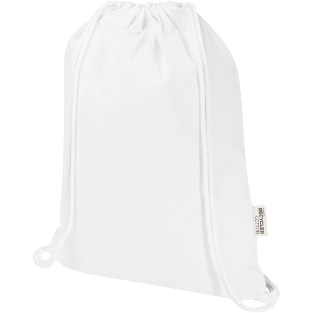 Logotrade promotional product image of: Oregon Blend 140 g/m² GRS recycled drawstring bag 5L
