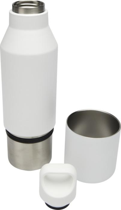 Logotrade advertising products photo of: Odessy 600 ml RCS certified recycled stainless steel insulated bottle with 300 ml cup