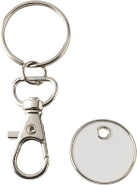 Logo trade corporate gift photo of: Rory keyring with trolley coin