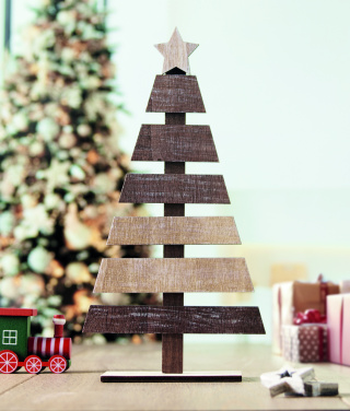 Logo trade promotional giveaway photo of: Wooden Christmas tree