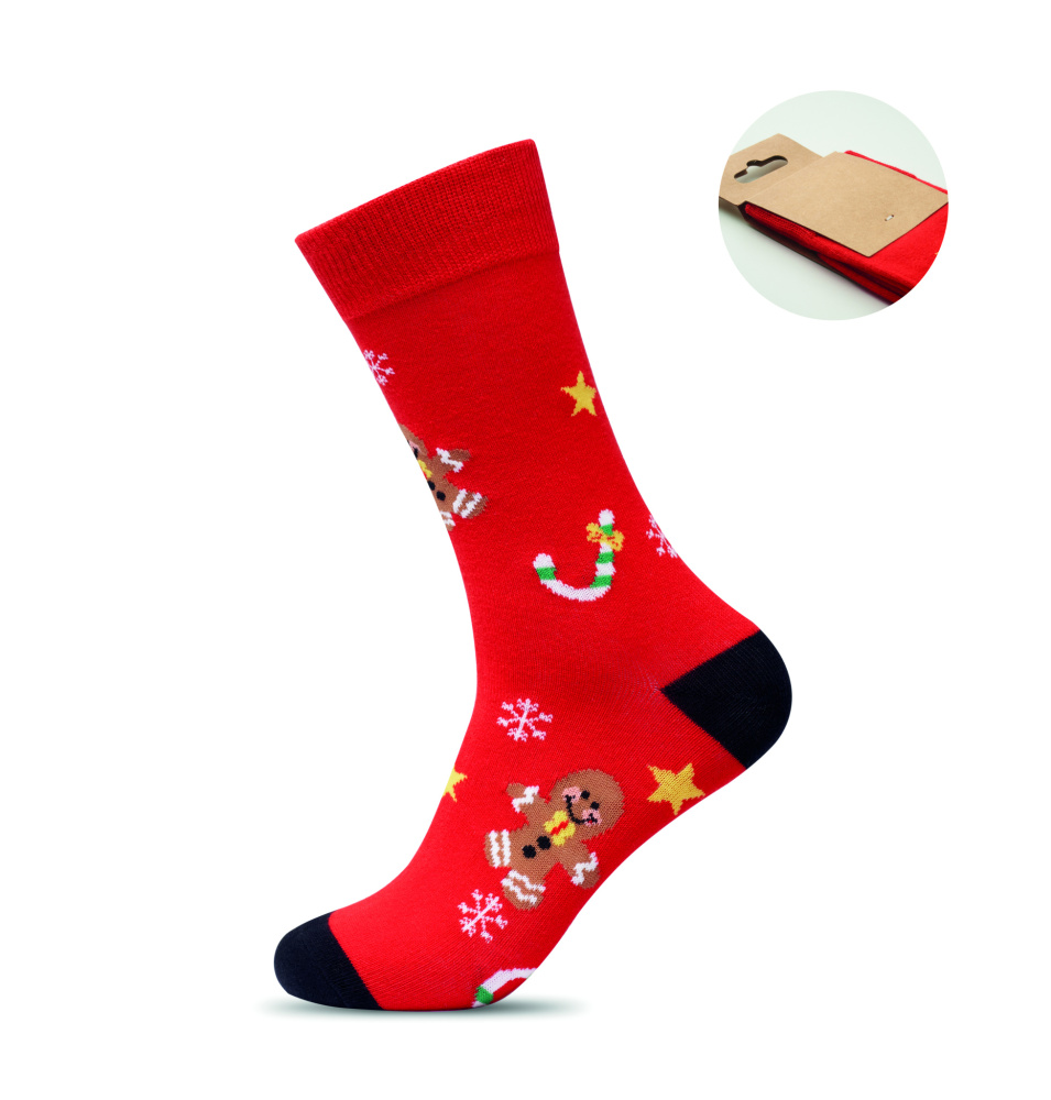 Logo trade business gift photo of: Pair of Christmas socks M
