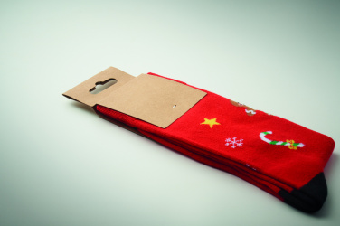 Logo trade promotional gifts image of: Pair of Christmas socks L