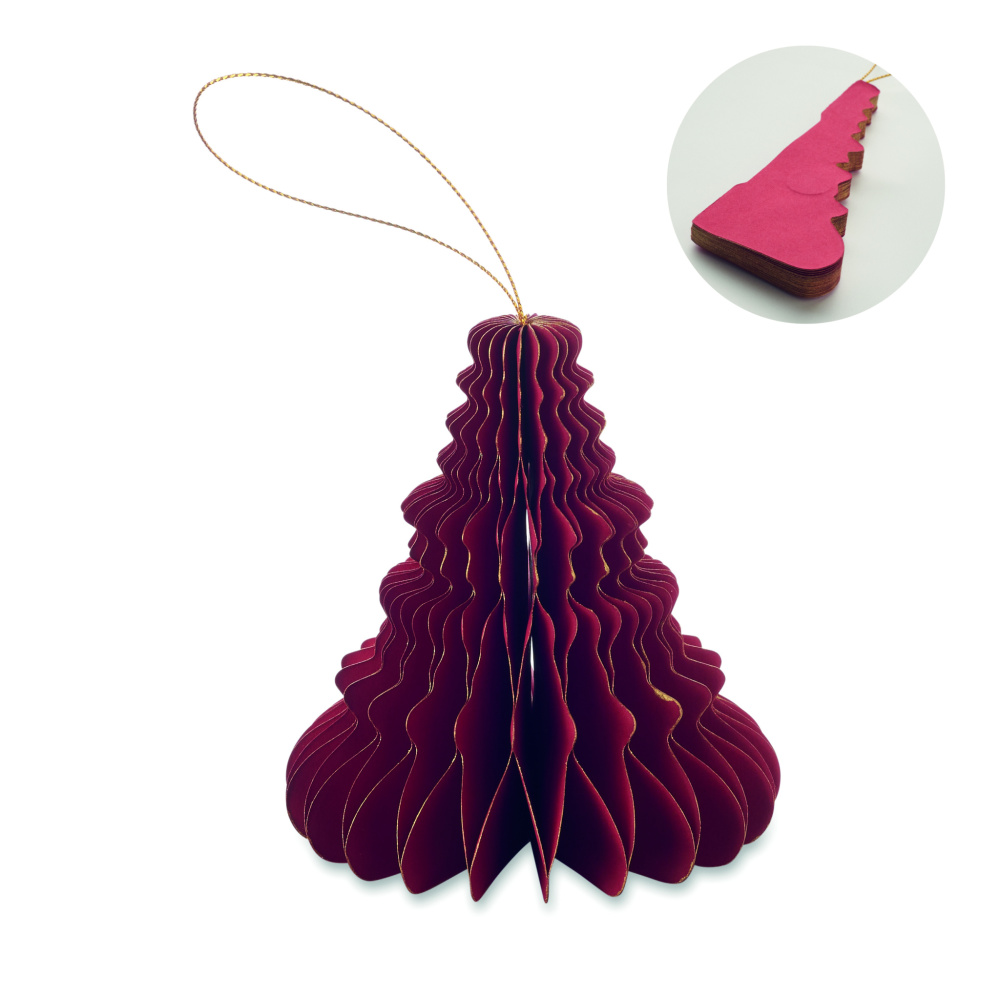 Logo trade business gifts image of: Christmas paper tree hanger