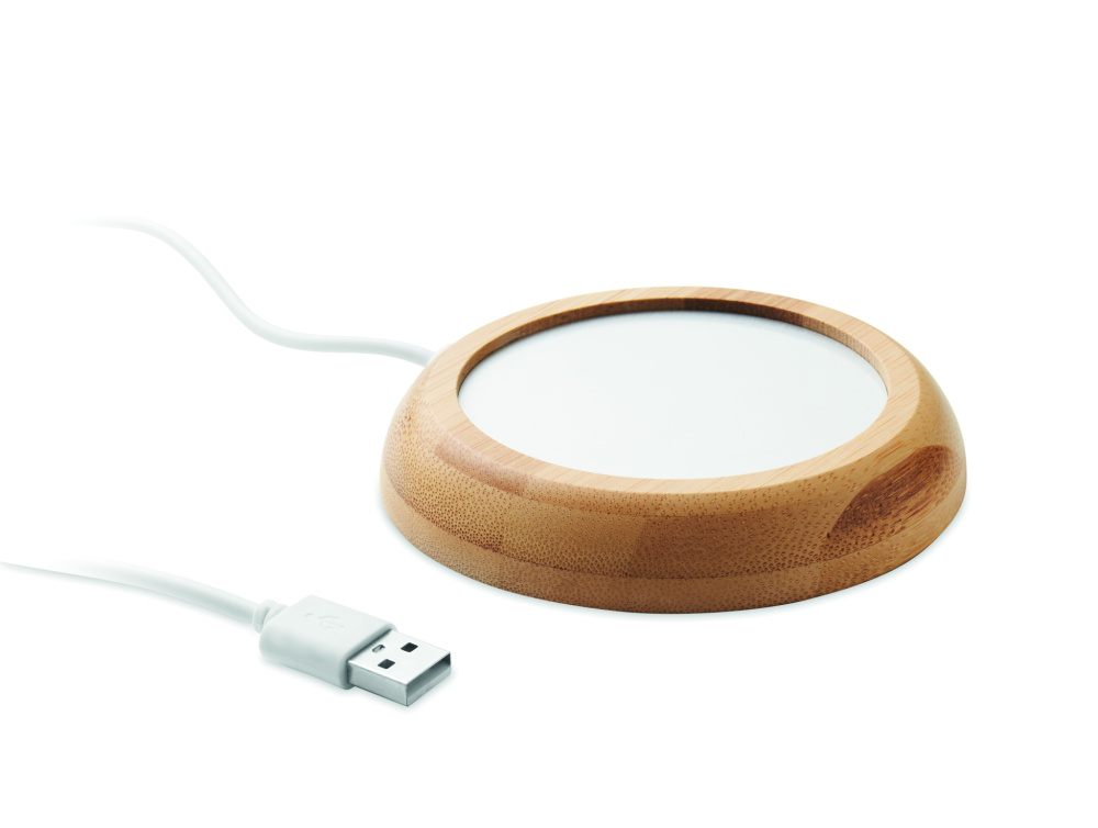 Logo trade promotional items picture of: Bamboo mug warmer with USB