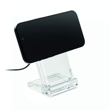 Logo trade promotional giveaway photo of: Acrylic wireless charger 15W