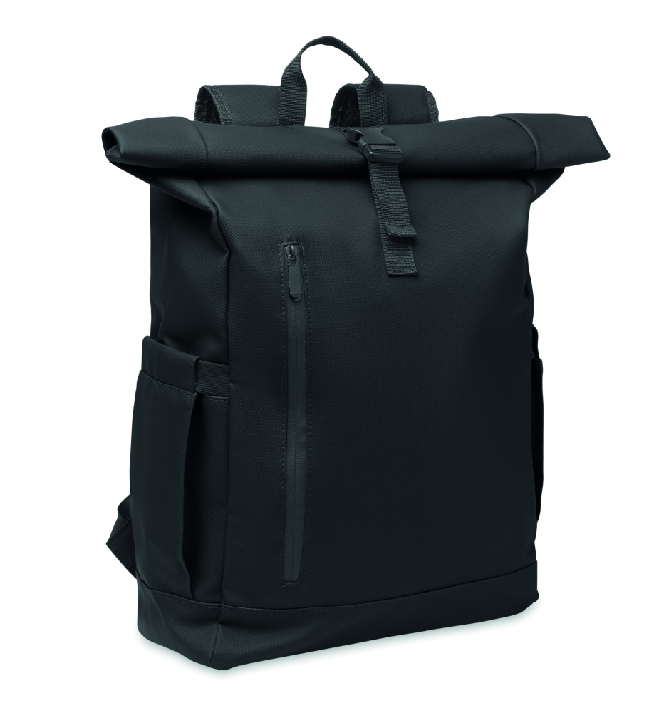 Logotrade business gift image of: Rolltop laptop rucksack 600D
