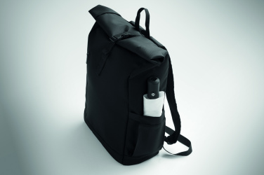 Logotrade promotional gift picture of: Rolltop laptop rucksack 600D