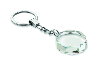 Logotrade corporate gift image of: Glass round award key ring