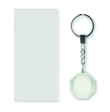 Logo trade promotional products image of: Glass round award key ring