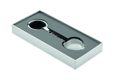 Logo trade promotional merchandise photo of: Glass heart award key ring