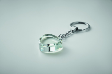 Logotrade corporate gift picture of: Glass heart award key ring