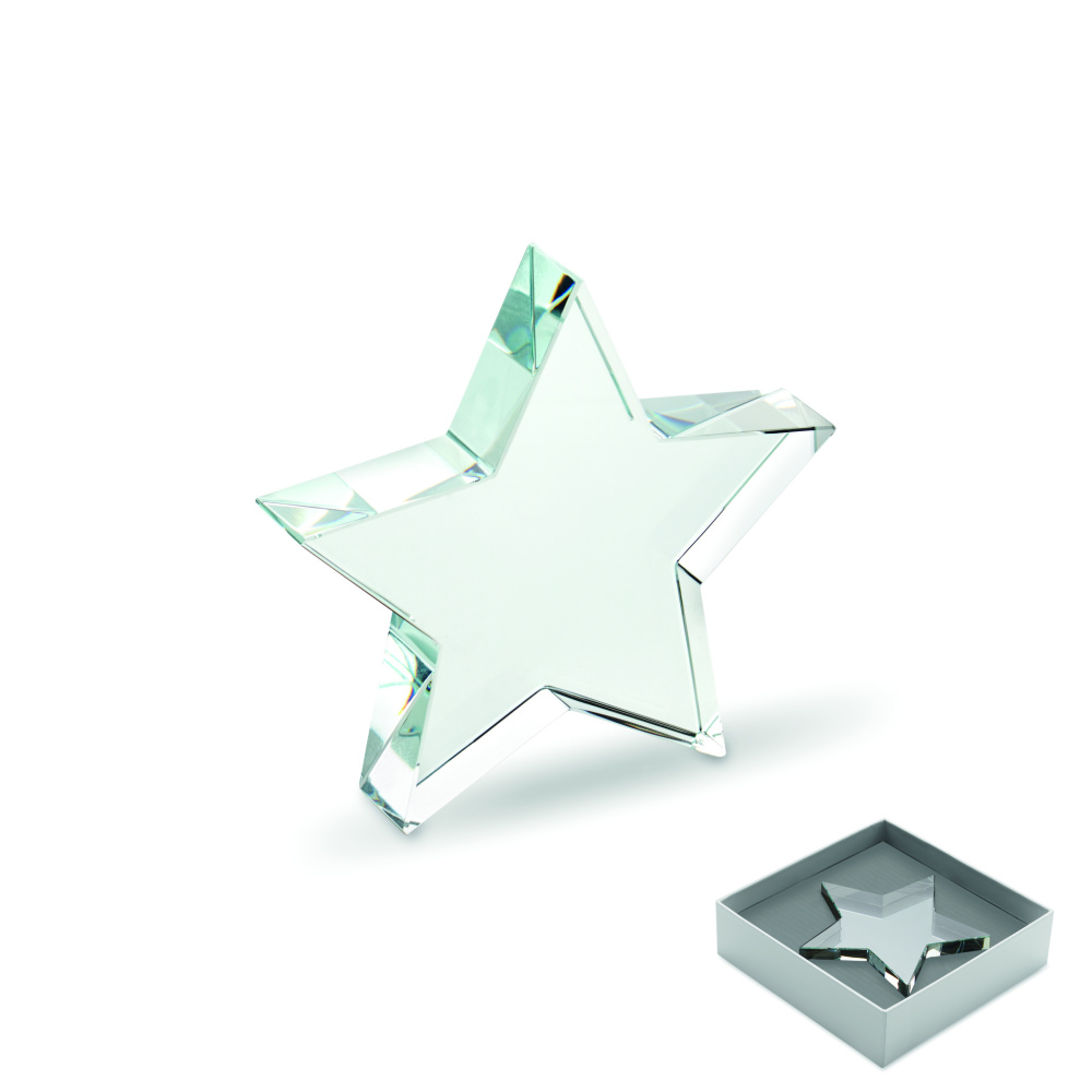 Logo trade business gifts image of: Glass star award