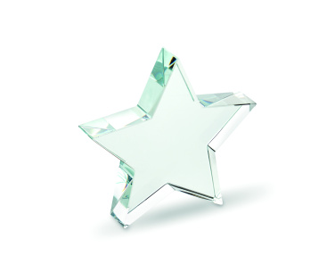 Logo trade promotional products image of: Glass star award
