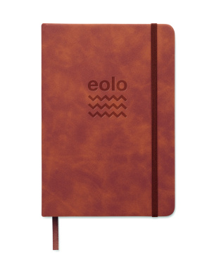 Logo trade promotional giveaway photo of: A5 smokey PU notebook