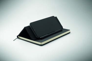 Logo trade promotional giveaways image of: A5 notebook with phone holder