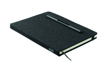 Logo trade advertising products image of: A5 notebook with phone holder