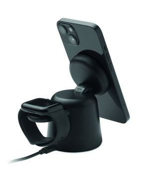 Logotrade corporate gift image of: 3 in 1 wireless charger 15W