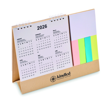 Logo trade promotional giveaway photo of: Desk calendar with memo pad