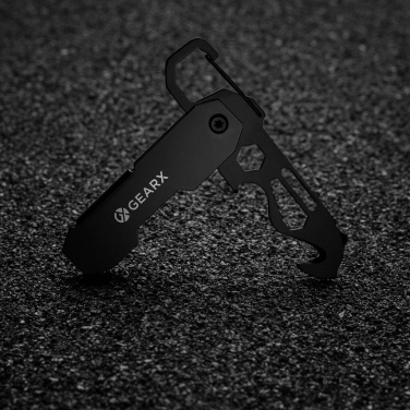 Logo trade promotional gift photo of: Gear X foldable EDC tool with carabiner and parcel cutter