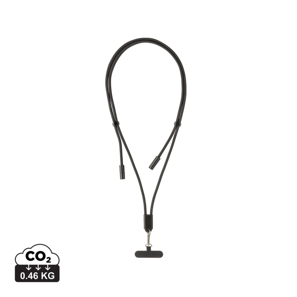 Logo trade promotional giveaways picture of: LoopAmp RCS RPET adjustable phone cord with 60W cable