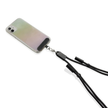 Logo trade promotional giveaways picture of: LoopAmp RCS RPET adjustable phone cord with 60W cable