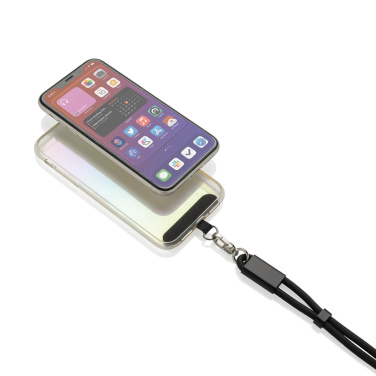 Logotrade promotional merchandise picture of: LoopAmp RCS RPET adjustable phone wrist strap 60W cable