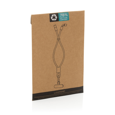Logotrade advertising product image of: LoopAmp RCS RPET adjustable phone wrist strap 60W cable