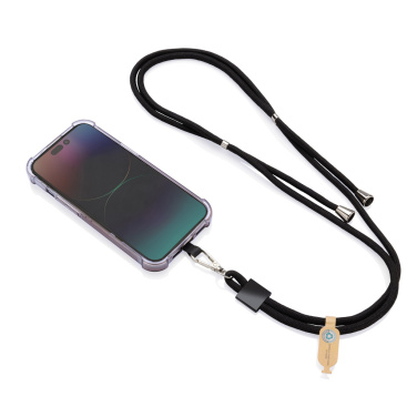 Logo trade promotional products picture of: CarryLoop RCS recycled PET adjustable phone holder lanyard