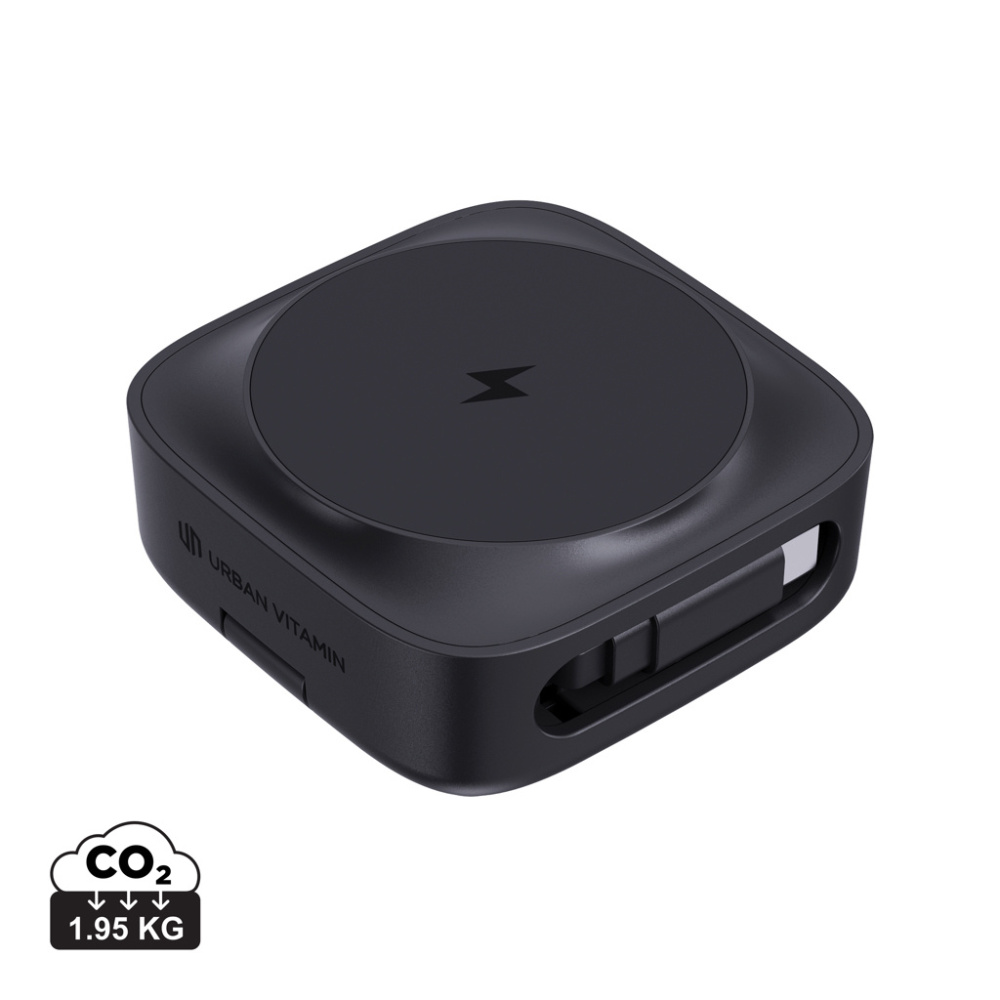 Logo trade promotional products picture of: Urban Vitamin Goleta 2-in-1 15W magnetic wireless charger