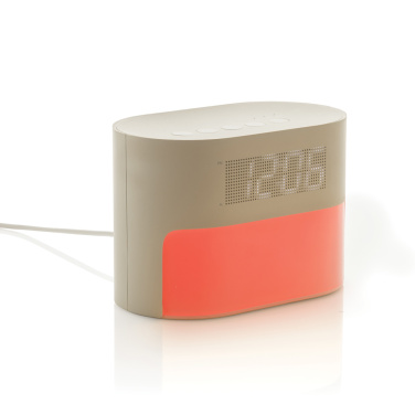 Logo trade corporate gift photo of: LumaRise RCS reycled plastic white noise alarm clock