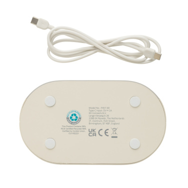 Logo trade advertising products picture of: LumaRise RCS reycled plastic white noise alarm clock