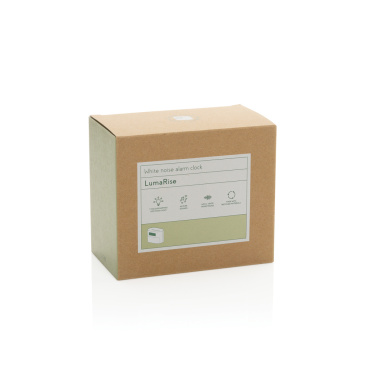 Logo trade promotional product photo of: LumaRise RCS reycled plastic white noise alarm clock