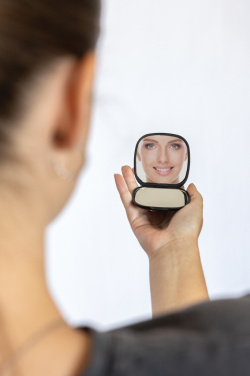 Logo trade promotional merchandise picture of: Reflecta RCS recycled plastic make-up mirror