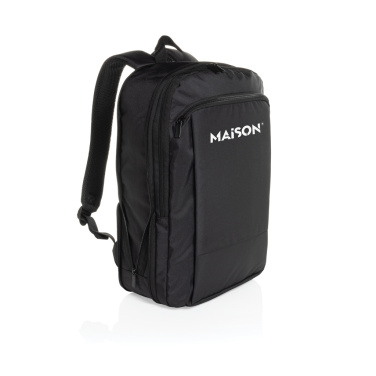 Logo trade promotional merchandise photo of: Flexpack Aware™ RPET Expandable Slim 15.6" Laptop Backpack