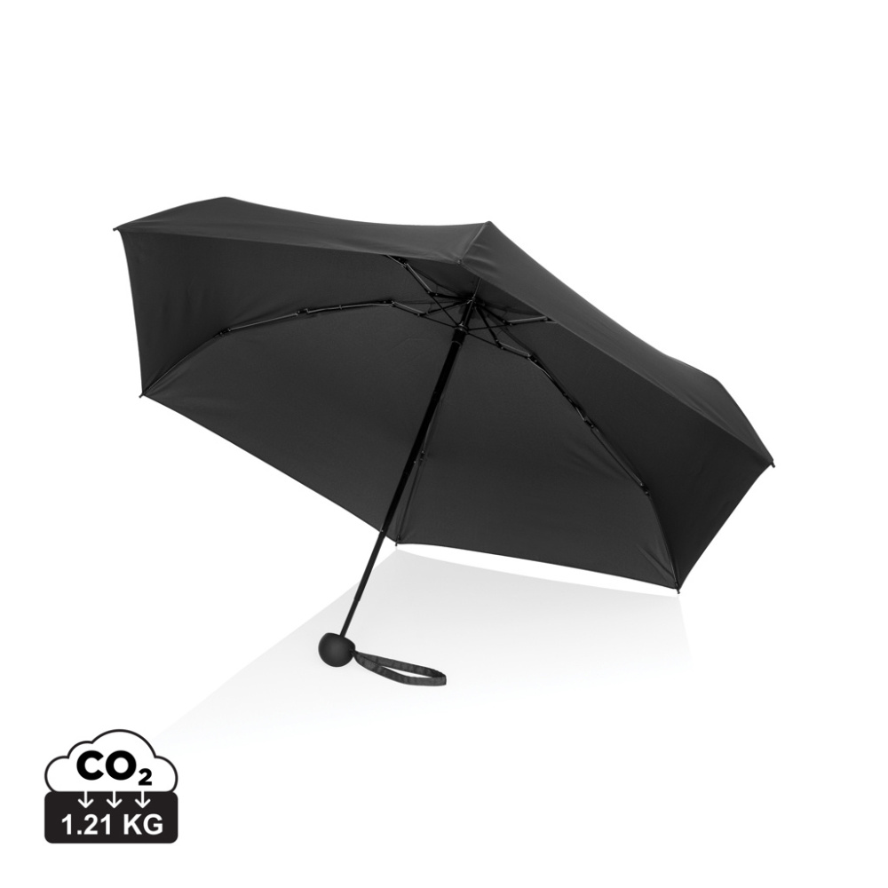 Logo trade promotional item photo of: 19.5" Aware™ RPET super mini manual 190T Pongee umbrella