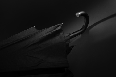 Logo trade promotional gifts image of: Swiss Peak Vero Aware™ RPET 25” umbrella w luxe handle