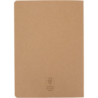 Logo trade promotional merchandise picture of: Slyk A5 kraft cahier notebook with ruled pages