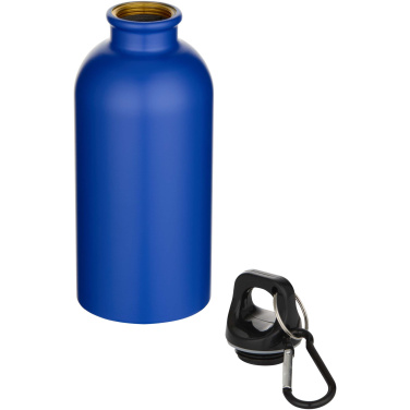 Logotrade promotional merchandise photo of: Oregon 400 ml matte RCS recycled single wall stainless steel water bottle with carabiner