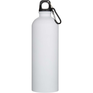 Logotrade promotional item image of: Oregon 750 ml matte RCS recycled single wall stainless steel water bottle with carabiner