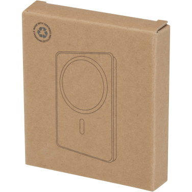 Logo trade promotional item photo of: Acrab 5000 mAh 15W magnetic wireless power bank with 20W PD - made from recycled plastic