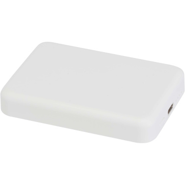 Logotrade promotional gift picture of: Acrab 5000 mAh 15W magnetic wireless power bank with 20W PD - made from recycled plastic