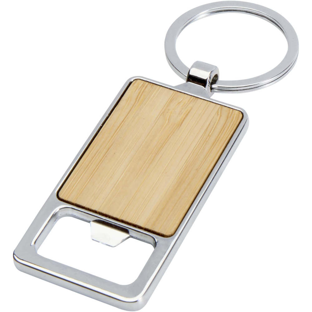 Logotrade promotional products photo of: Snapper bamboo keychain with bottle opener