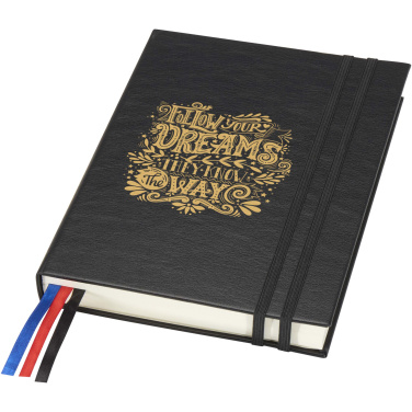 Logo trade promotional merchandise image of: Alder A5 hard cover notebook