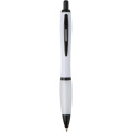 Nash recycled plastic ballpoint pen with black trims (black ink), White